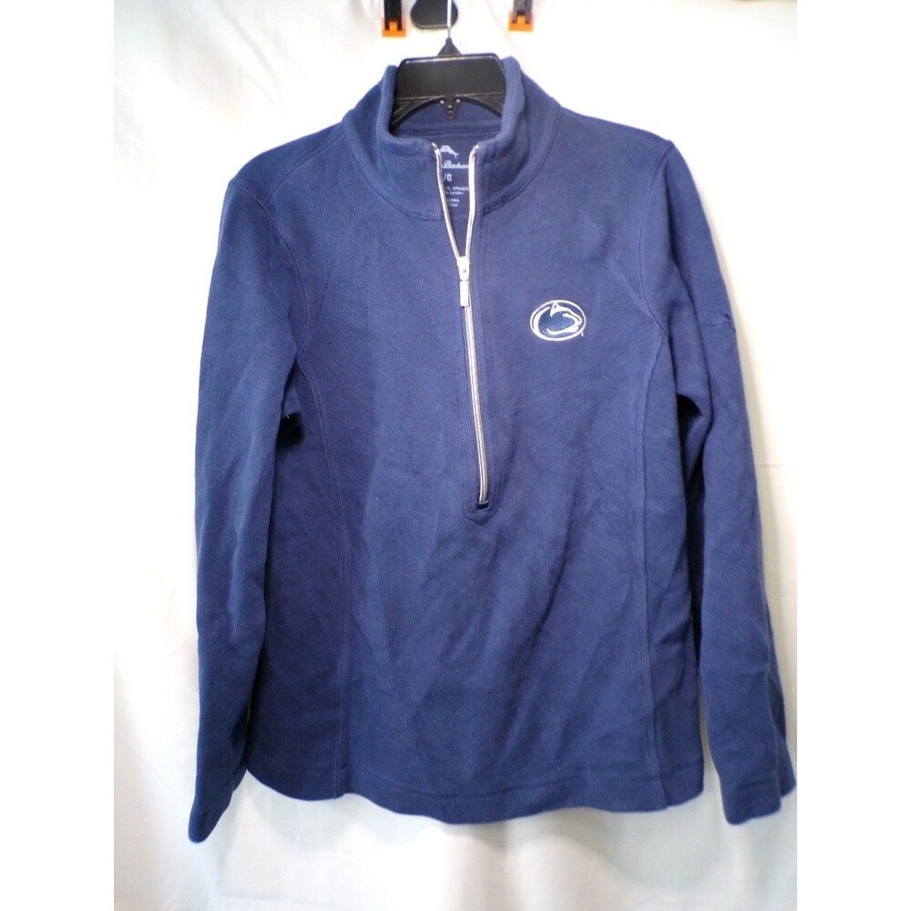 Tommy Bahama Women's Penn State Quarter Zip Pullover Navy Large NCAA
